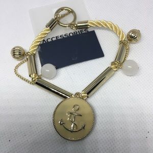 Enamel ivory corded bracelet